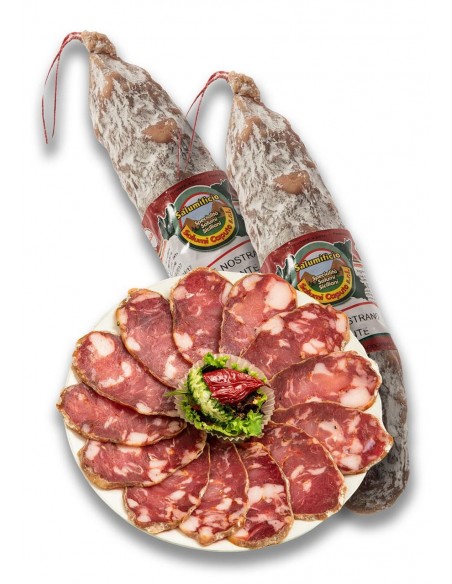 Salame nostrano piccante da 450 gr in sottovuoto