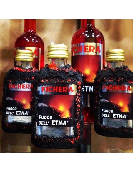 Liquore Fuoco dell'Etna 70% con lava Fichera 20 cl