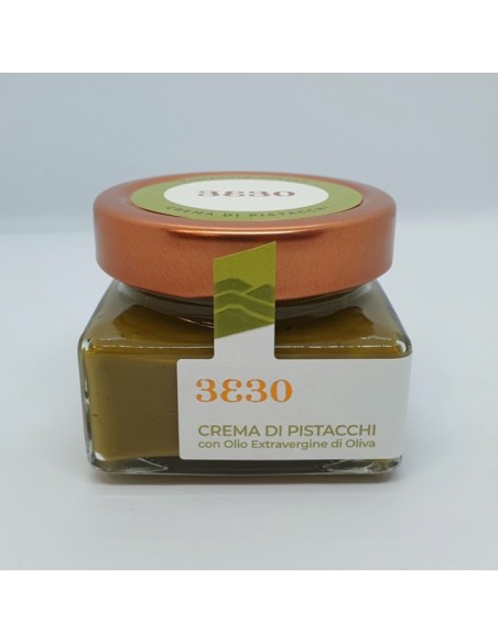 Crema di pistacchi con granella e olio extravergine di oliva 160 gr
