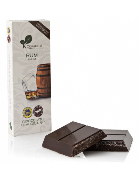 Cioccolato di Modica IGP al Rum Ciokarrua 100 gr