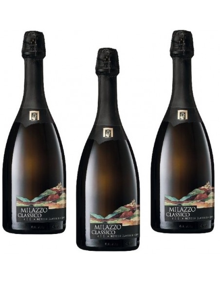 Milazzo Classico Vino Spumante Metodo Classico Brut 75 cl 3 bottiglie