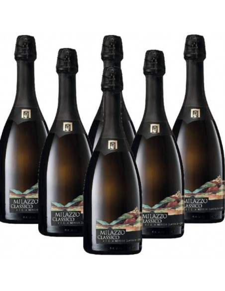 Milazzo Classico Vino Spumante Metodo Classico Brut 75 cl 6 bottiglie