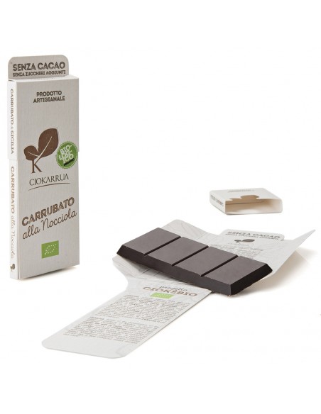 Carrubato alla Nocciola Biologico Ciokarrua 50 gr