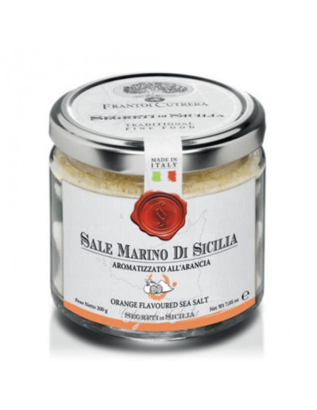 Sale marino aromatizzato all'arancia Segreti di Sicilia Frantoi Cutrera 200 gr