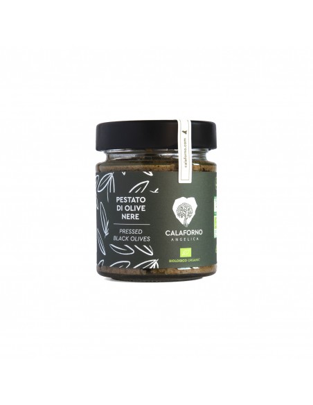 Pestato di Olive Nere Bio in olio extravergine d'oliva Calaforno 160 gr