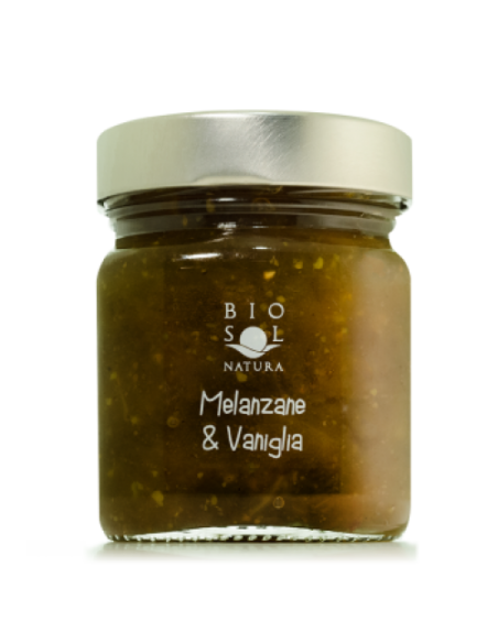 Composta melanzane vaniglia e pistacchio biologica 240 gr