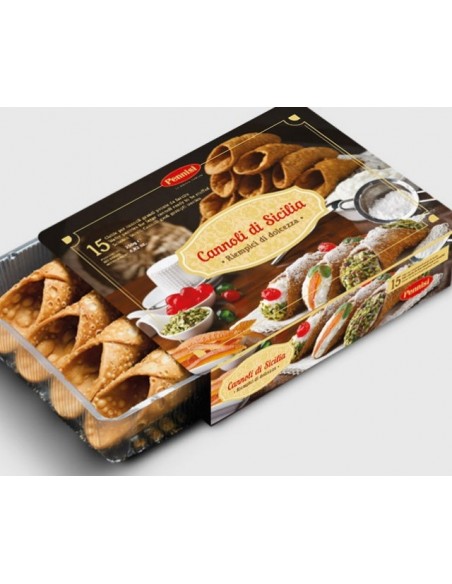 Cannoli Medi confezione da 15 pz Pennisi 250 gr