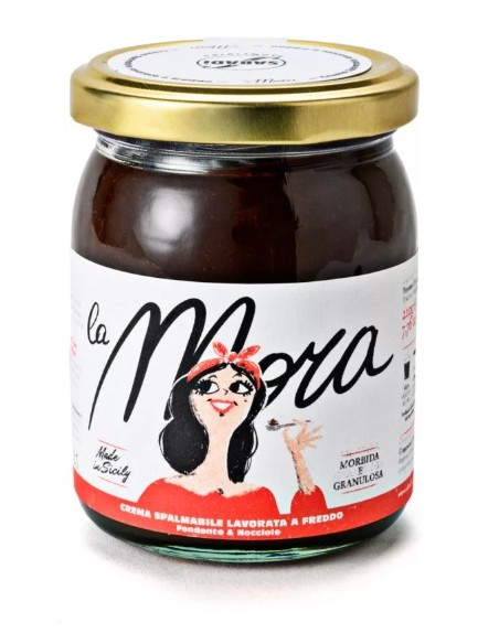 La Mora Crema Cioccolato Fondente e Nocciole lavorata a freddo Sabadi 220 gr