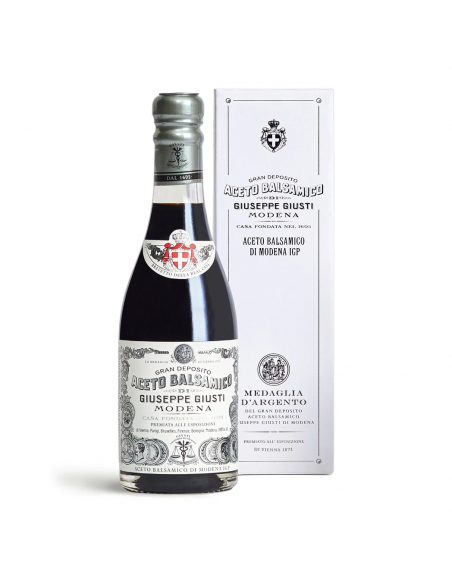 Una Medaglia d'Argento Aceto Balsamico di Modena IGP Giuseppe Giusti champagnotta con astuccio 25 cl