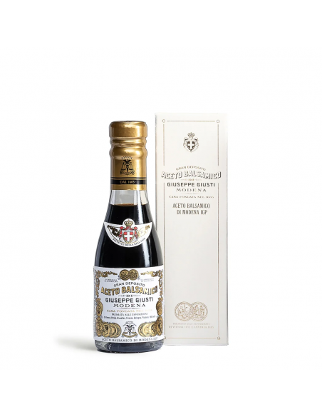 Due Medaglie D'Oro Aceto Balsamico di Modena IGP Giuseppe Giusti champagnotta con astuccio 10 cl