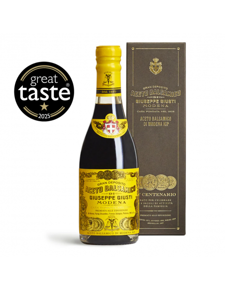 Quattro Medaglie D'Oro Aceto Balsamico di Modena IGP Giuseppe Giusti champagnotta con astuccio 25 cl